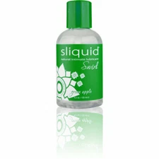 Flavored Lubricant Sliquid Naturals Swirl Intimate Green Apple Lube 4.2oz