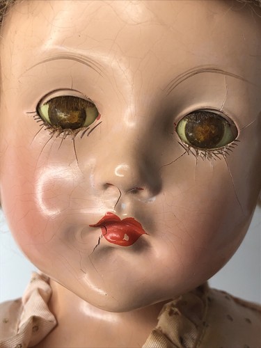 18” Vintage Effanbee Little Lady All Original 1940’s Blonde Mohair Compo Doll ME - Picture 6 of 23