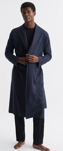 Reiss Tonic Dressing Gown in Navy, XL
