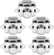 5 PCS Push Button Latch Cabinet Door Catch Keyless Cupboard Locks for RV Yachts