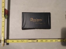 Vintage Dominoes in Black Vinyl Case 28 Pc Set Travel NonProfit EDU Org