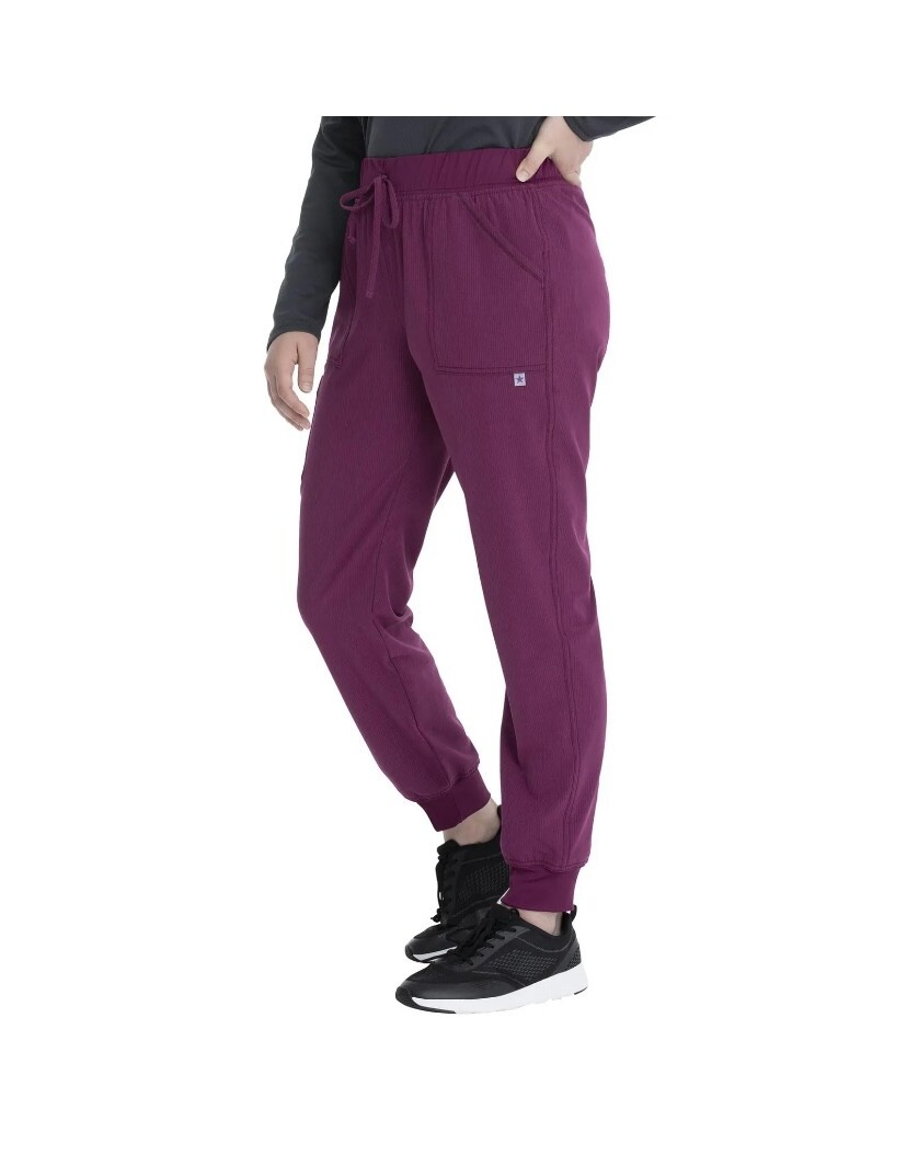 Scrubstar Women's Supreme Stretch Yoga Jogger Scrub Pant Wine Sizes XS