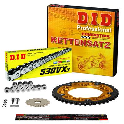 Kettensatz Yamaha FZR 600 R (4MH) 94-95, DID VX3 EXTRA SILBER, X-Ring, Stealth