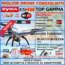 Syma DRONE X5 X5HW camera WiFi video in diretta mantenimento altezza ORIGINALE! 