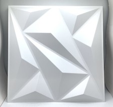 Art3d white 3D PVC Wall Panels in Diamond Design, 12"x12" 30 PACK READ DETAIL