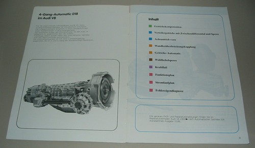 SSP 104 Audi V8 D11 4 Gang Automatic 018 Konstruktion + Funktion Buch 08/1988! - Picture 2 of 3