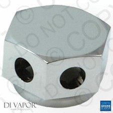 35mm Contemporary Steam Room Outlet Chrome Metal Hexagon Pod Aromatherapy