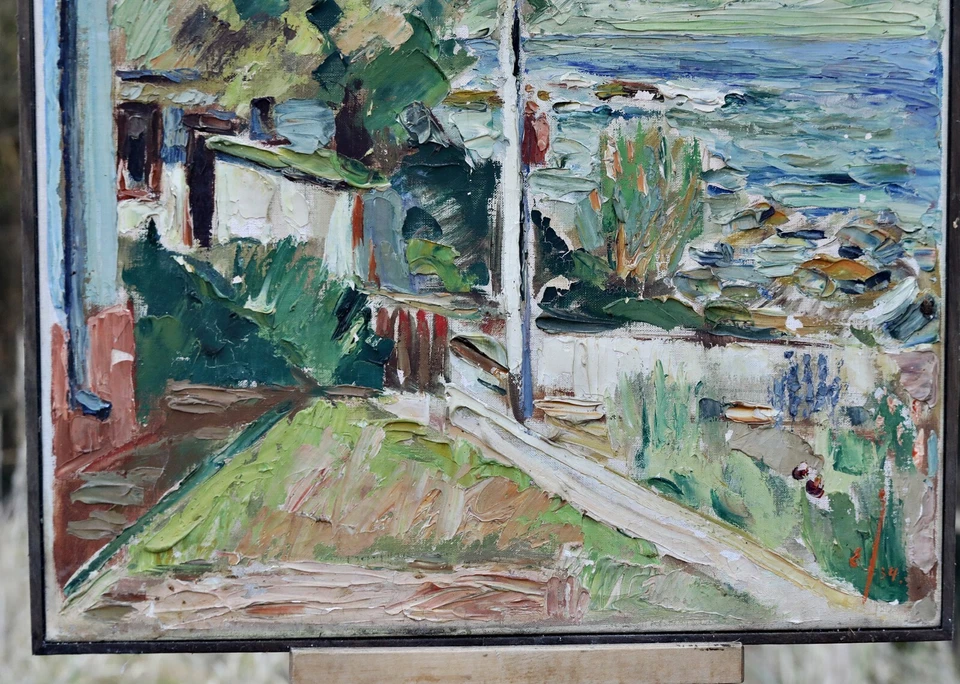 Einer Johansen (1893–1965) – Landschaft am Meer – Öl auf Leinwand – signiert - Bild 3 von 4