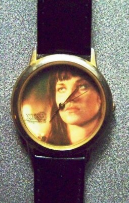 XENA WARRIOR PRINCESS - WRIST WATCH WITH BLACK LEATHER BAND - NEW IN BOX