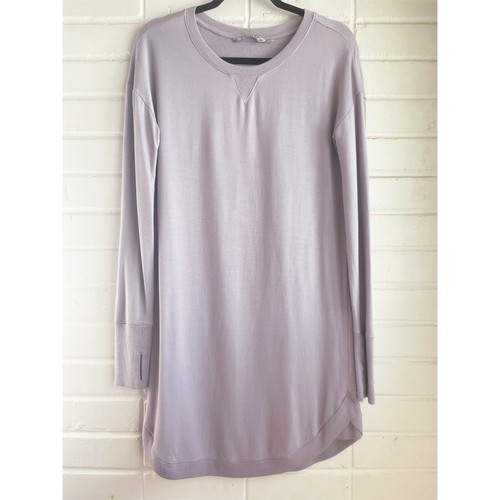 ATHLETA Lilac Purple Recharge Sweatshirt Dress Women’s Size Small - Picture 2 of 9