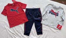 PUMA Baby Boy's Tracksuit Set - Shirts and Joggers Outfit, 3-piece