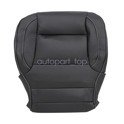 Driver Bottom Leather Seat Cover Jet Black For 2014-2019 GMC Sierra 2500/3500 HD - Picture 7 of 18