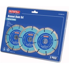 Image of Faithfull GM3011522PK3 Contract Diamond Blades 115 x 22.2mm (Pack 3)