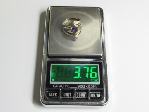 Vintage sowjetischer Silber 875 Ring Stein Saphir, Damenschmuck Größe 8,5 - Bild 7 von 7