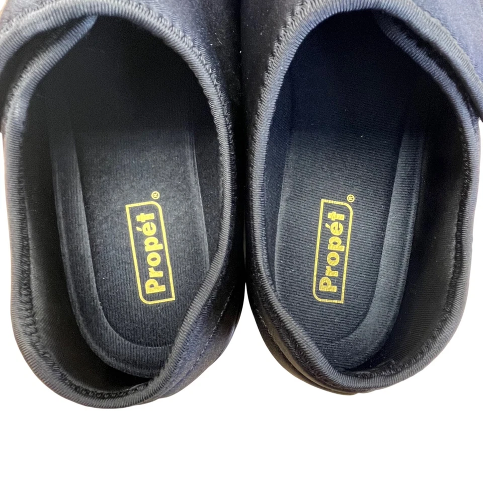 Propét Men’s Black Adhesive Closure Cushion Foot Slippers Size 10 - New - Image 4 of 4