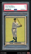 1941 Play Ball #18 Hank Greenberg Tigers HOF PSA 3 - VG