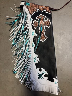 Rodeo Leather Bull Riding Chaps | Western Cowboy Rodeo Gear   Custom Design