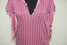 Belly Dance Costume multi color with white strips sizes S and M