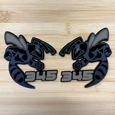 345 Hornet Badges Emblem BEE (2) Gray Eye/Wings BADGES Fender Angry  Aggressive