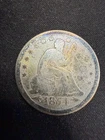 1854 Seated Liberty Quarter Silver With Arrows Nice Details Album Coin