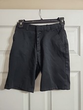 Chaps Boys Navy Blue Flat Front Uniform Shorts Size 7 adjustable waist