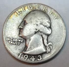 1943 S * SAN FRANCISCO * Silver WASHINGTON QUARTER * As Seen * USA FREE SHIP