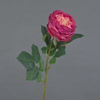 Artplants Textilblume Kohl-Rose Catinca, Pink, 60Cm
