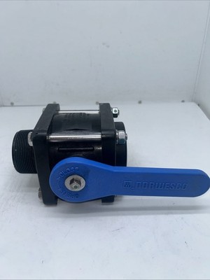 NEW 2'' Full Port Poly Valve Norwesco 62286 Female x Male Ball Valve B J1