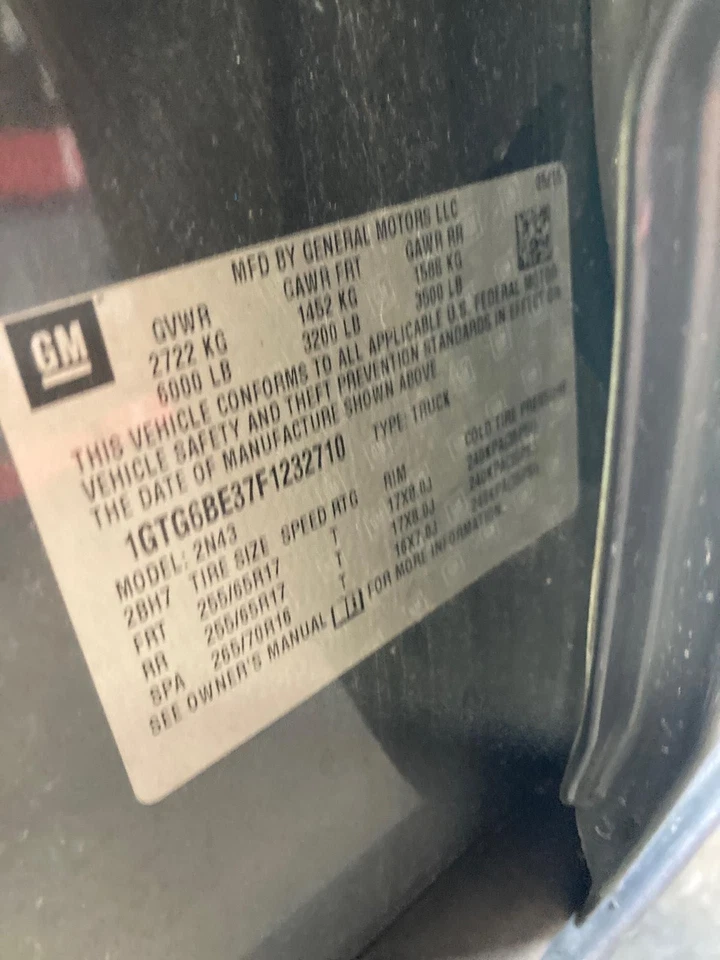 2015 GMC Canyon 3.6L Front Carrier Differential Case Assembly 3.42 Ratio 74K GU6 - Image 4 of 4