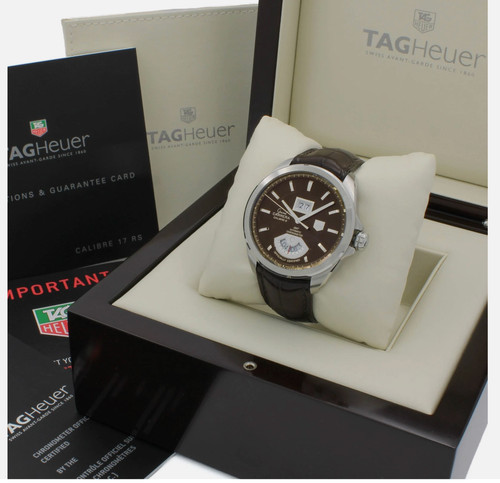 Men's Tag Heuer Grand Carrera Calibre 8 42.5mm Brown Dial Watch