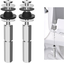 2 PCS Universal Toilet Seat Bolts Kit, Heavy Duty Stainless Steel Toilet Bolts w