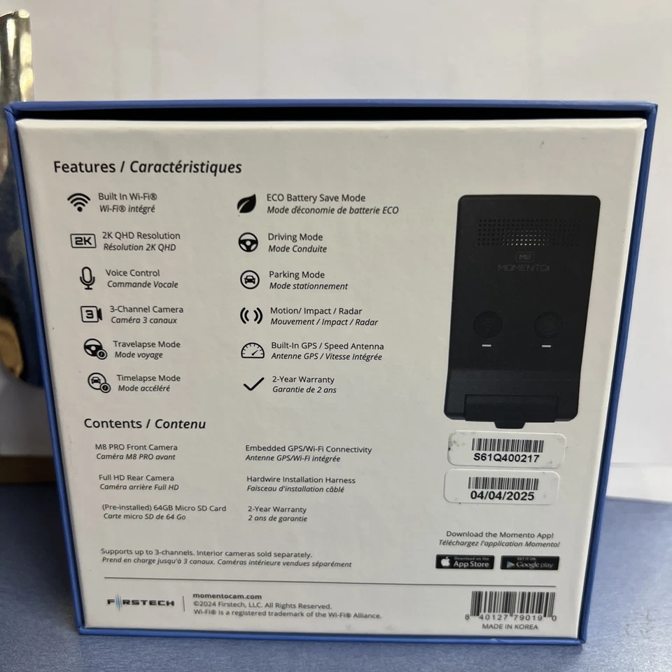 Momento M8 PRO 3-канальный 2K QHD с Wi-Fi + GPS передней и задней приборной панели камеры MD-8200 - Изображение 2 из 2