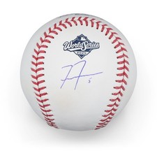 Freddie Freeman Los Angeles Dodgers Autographed 2025 World Series Logo Baseball