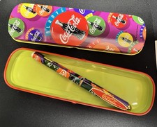 Vintage 1995 Coca-Cola Ceramic Roller Ball Pen with Gift Tin