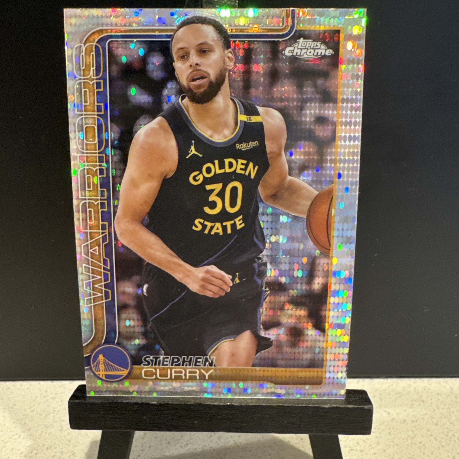 2025-26 Topps Chrome Stephen Curry Pulsar Refactor SP #201 Warriors