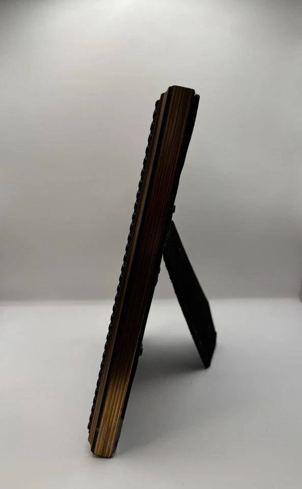 Marco de fotos dorado y negro grabado marco de fotos 7x9 en 4x6 Foto 3 de 4