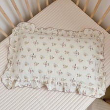 Cotton Muslin Toddler Pillowcase Cute Azalea Flowers Nursery Pillow Cover Soft