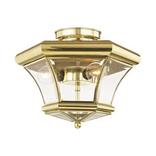 LIVEX LIGHTING 4083-02 Monterey 3 Light Polished Brass Ceiling