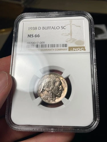 1938-D NGC MS66 Buffalo Nickel Toned