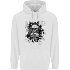 Hoodie Enfant Trois Crânes Démon Biker Gothique Tatouage