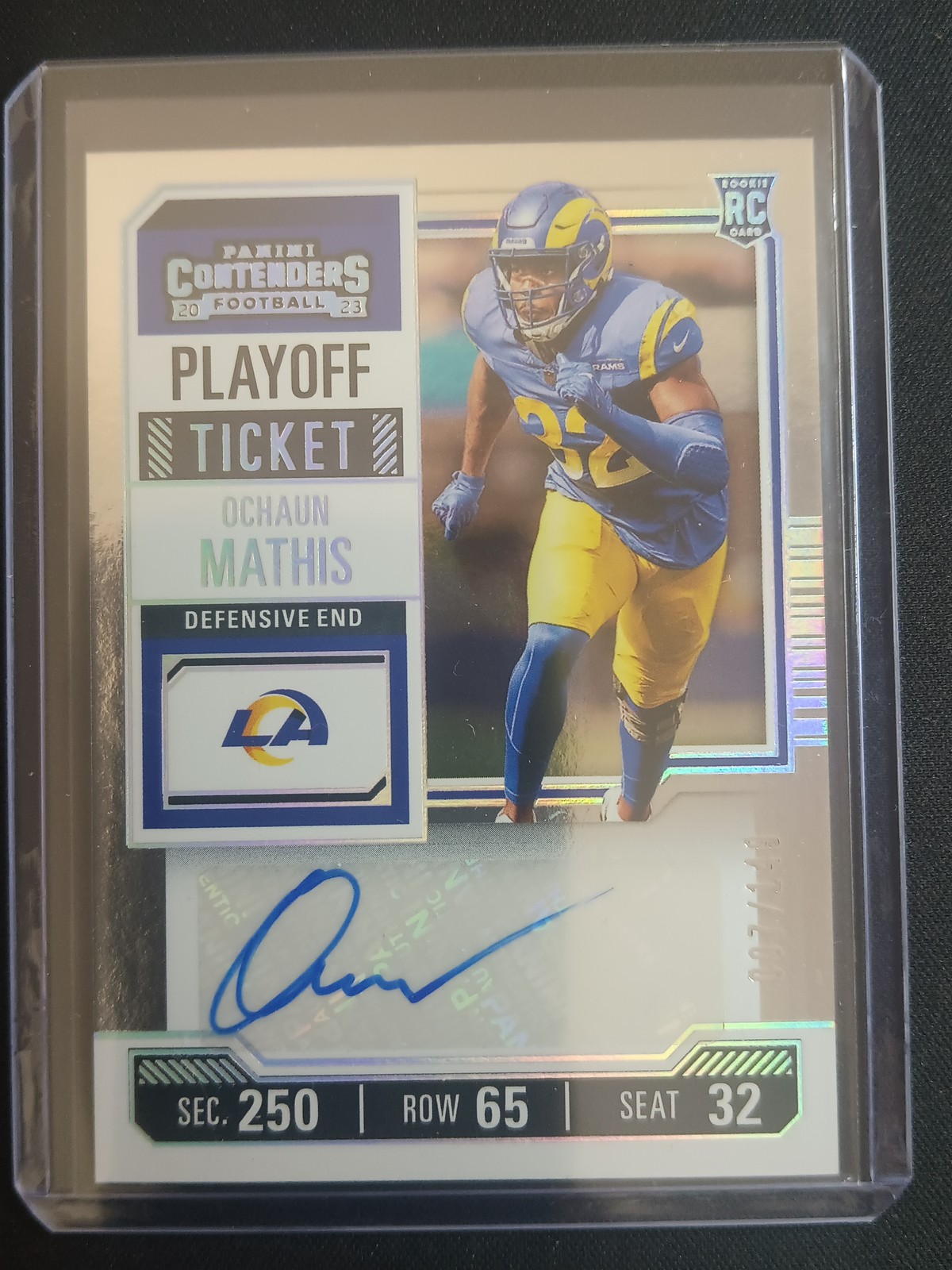 Ochaun Mathis Panini Contenders #306 Playoff Ticket