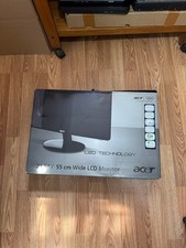 ACER 21" Wide LCD Monitor S220HQL  Acer Adapter A11-064N1A  Original Box