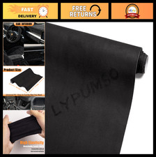 Self-adhesive Black Suede Fabric Wrap For Car Interior - 17in X 70in Easy Peel