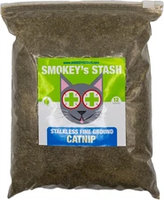 Smokey'S Stash Catnip Stalkless Dried Ground Premium Bulk 12 Ounce Bag Strong Ca