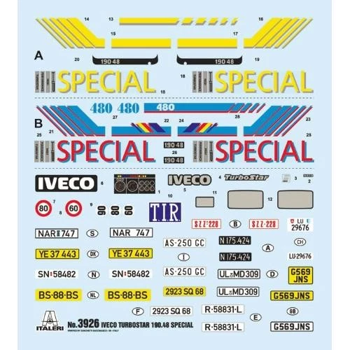 1:24 Italeri Iveco Turbostar 190.48 Special Truck Camion Kit IT3926 Modellino - Immagine 3 di 4