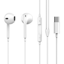 USB-C Type C Wired Headphones Earbuds for iPhone 15 16 17 Pro Max Plus US