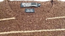 Polo Ralph Lauren Hand Knit XL brown and Cream Sweater - Great  