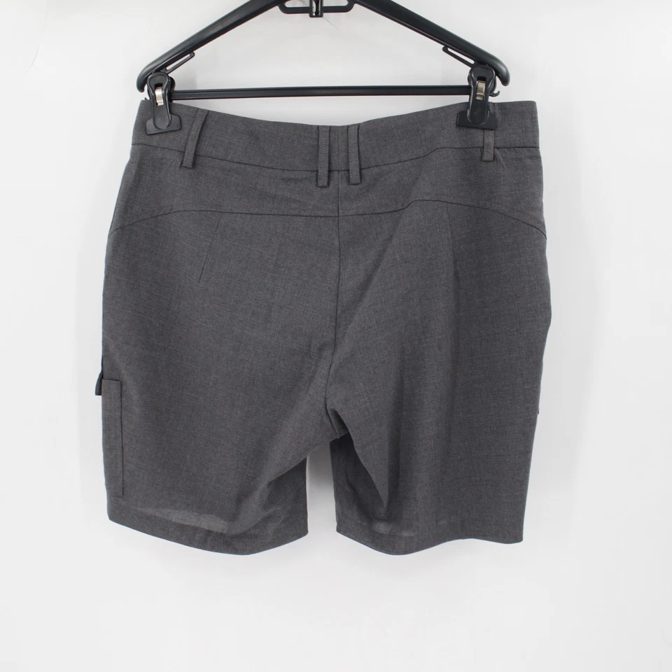 Pantalones Cortos Brunello Cucinelli Mujer 8 Tiro Alto Lana Virgen Carga Hecho en Italia Gris Foto 4 de 4