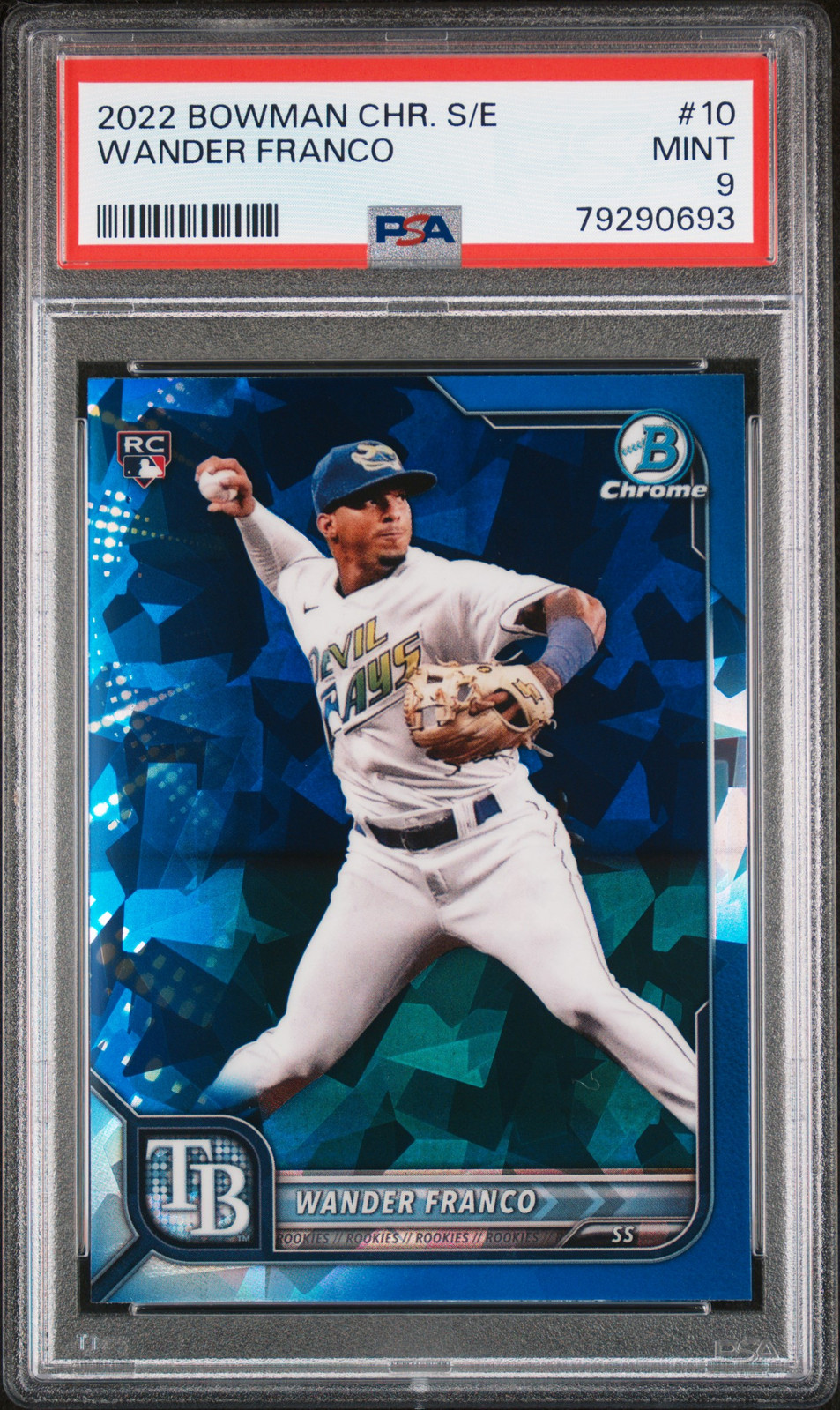 Wander Franco 2022 Bowman Chrome Sapphire Edition #10 RC PSA Wander Franco 2022 Bowman Chrome Sapphire Edition #10 RC PSA