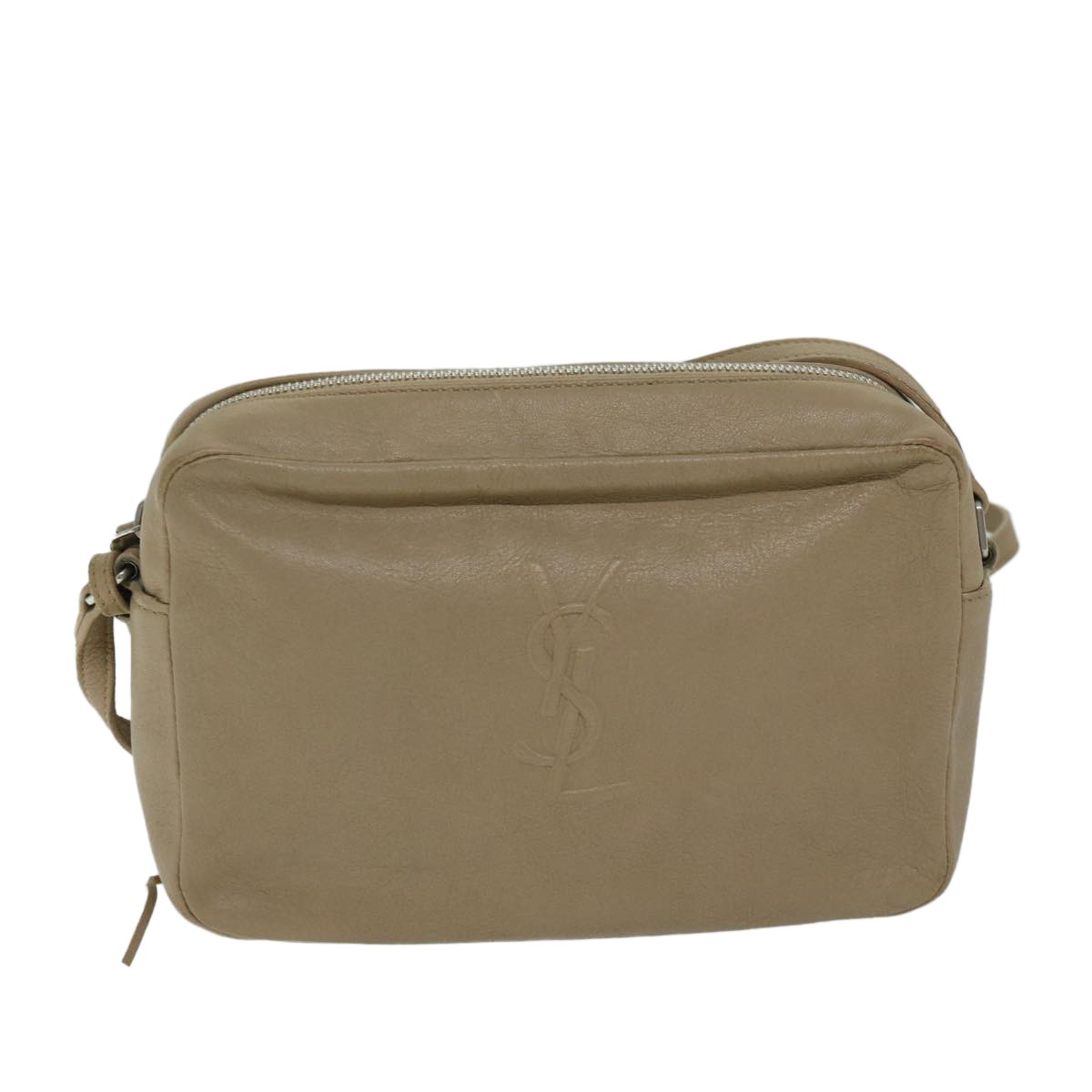 Borsa A Spalla In Pelle Beige Saint Laurent Autentica